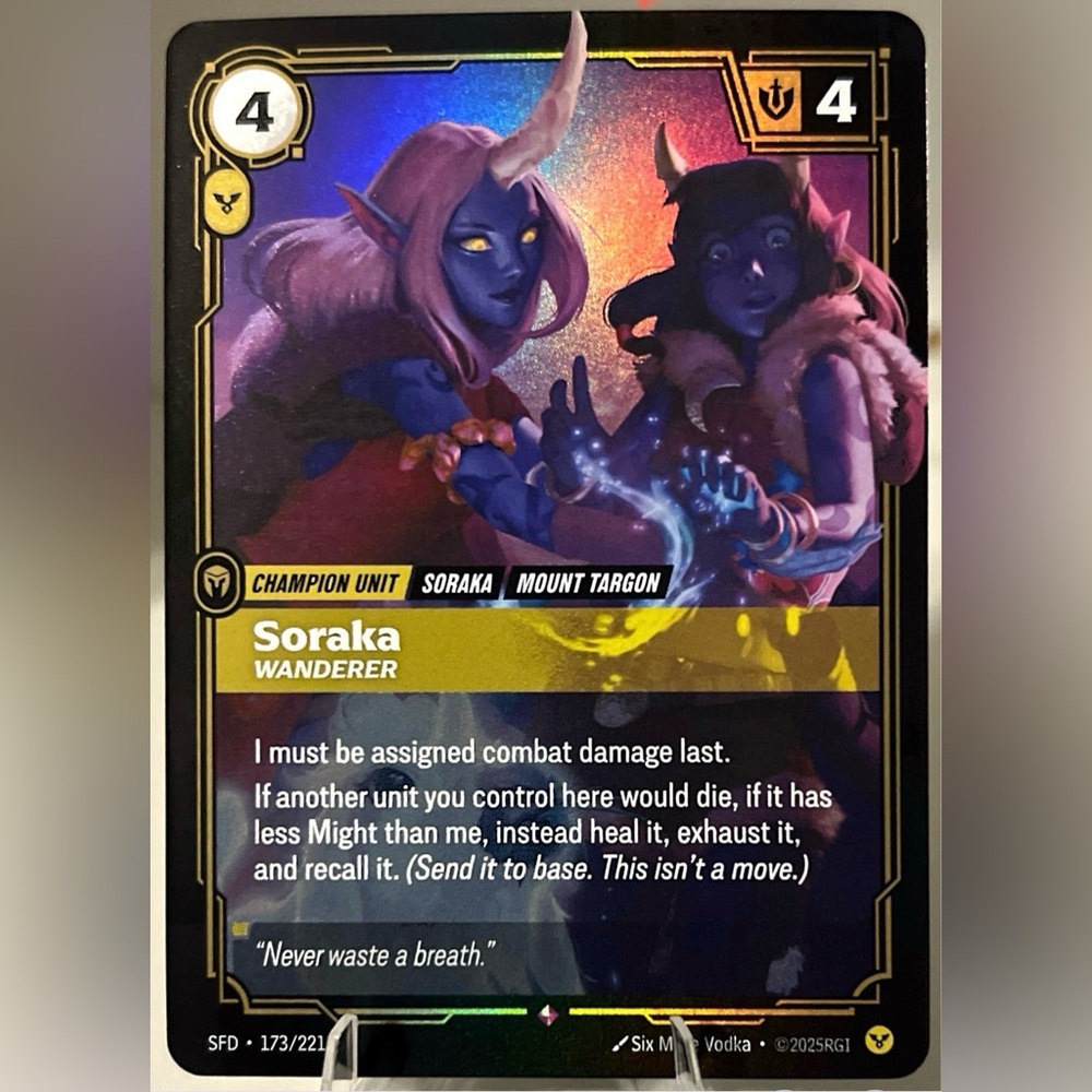League Of Legends TCG: Spiritforged (SFD) - SORAKA WANDERER 173/221 NM